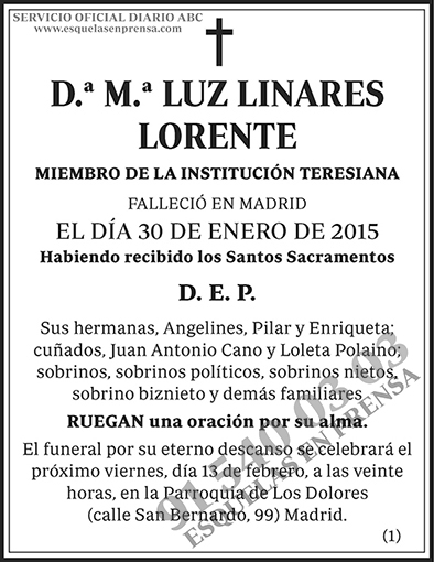 M.ª Luz Linares Lorente